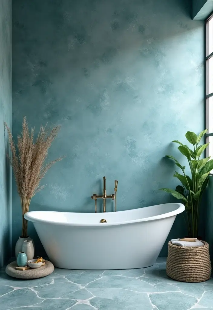 26 Blue Bathroom Ideas That Feel Fresh and Serene 176 26 Blue Bathroom Ideas That Feel Fresh and Serene - 26. Blue-Inspired Nature Elements