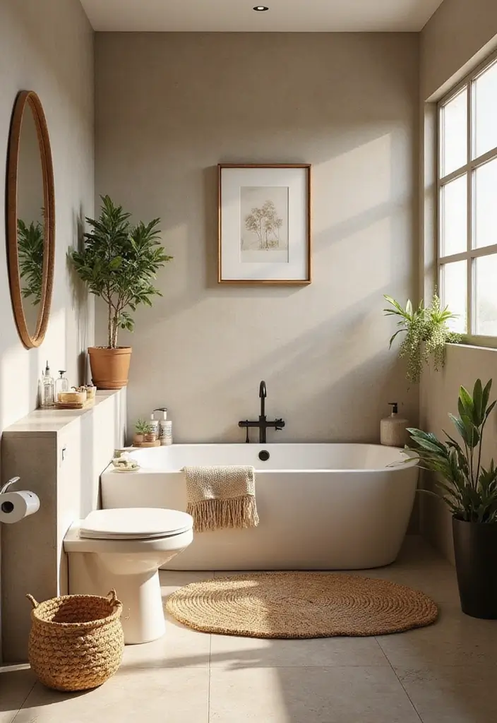 26 Boho Bathroom Ideas That Bring Effortless Charm and Warmth 104 26 Boho Bathroom Ideas That Bring Effortless Charm and Warmth - 16. Eco-Friendly Paint