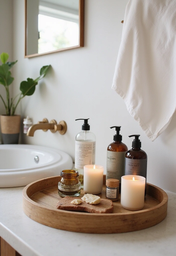26 Boho Bathroom Ideas That Bring Effortless Charm and Warmth 111 26 Boho Bathroom Ideas That Bring Effortless Charm and Warmth - 17. Decorative Trays