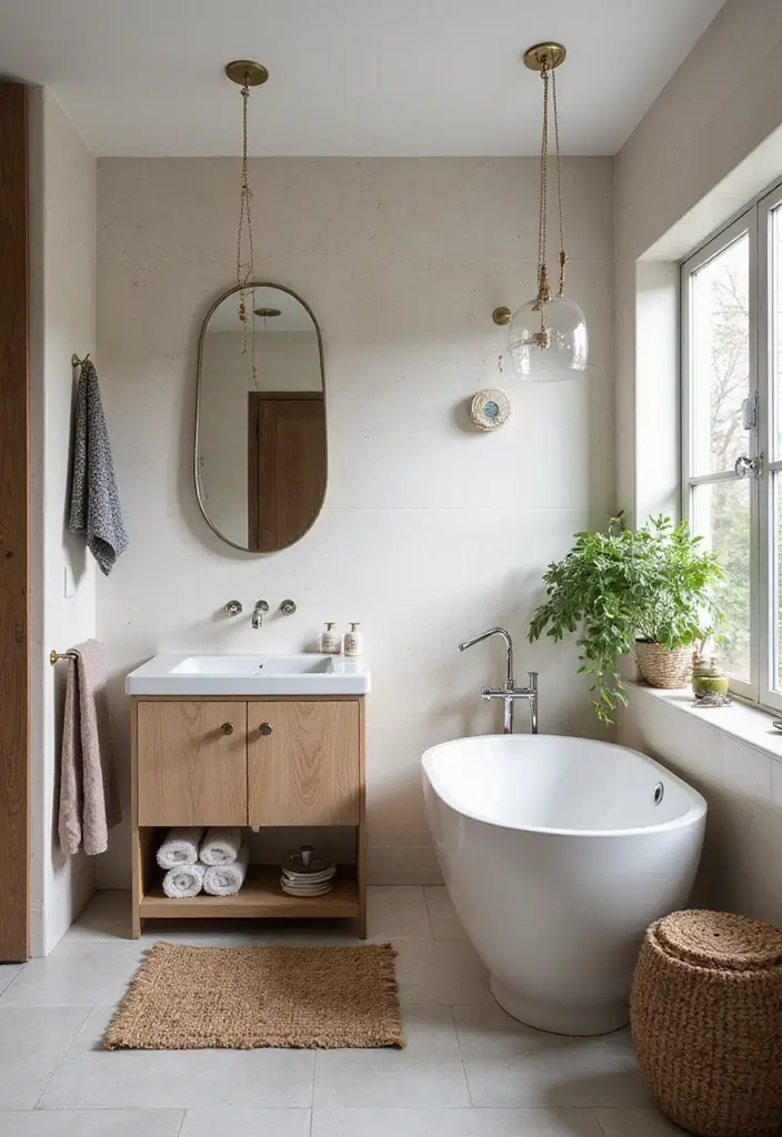 26 Boho Bathroom Ideas That Bring Effortless Charm and Warmth 153 26 Boho Bathroom Ideas That Bring Effortless Charm and Warmth - 23. Functional Layout