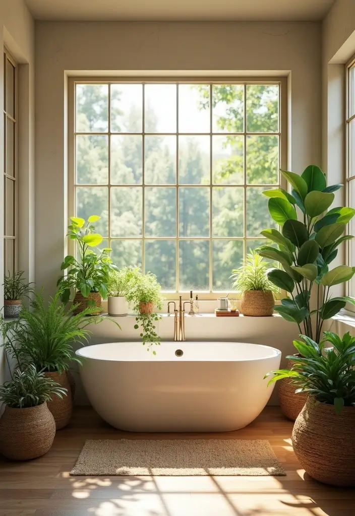 26 Boho Bathroom Ideas That Bring Effortless Charm and Warmth 174 26 Boho Bathroom Ideas That Bring Effortless Charm and Warmth - 26. Natural Light