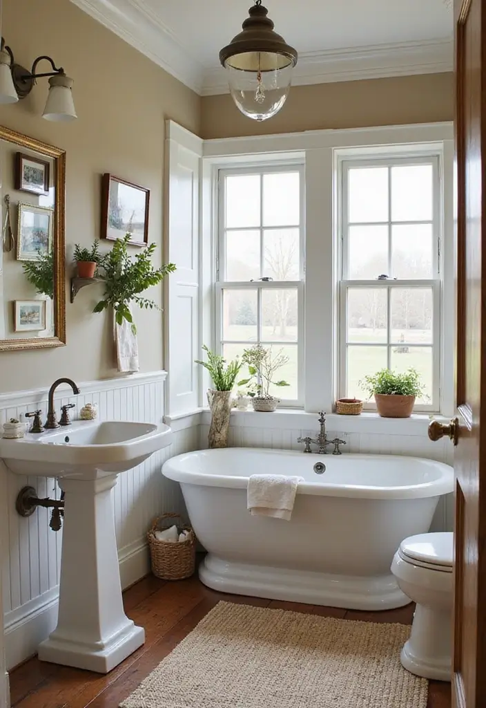 26 Farmhouse Bathroom Ideas With Warm Rustic Touches 176 26 Farmhouse Bathroom Ideas With Warm Rustic Touches - 26. Personal Touches