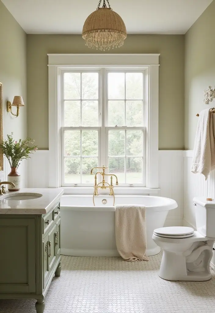 26 Farmhouse Bathroom Ideas With Warm Rustic Touches 36 26 Farmhouse Bathroom Ideas With Warm Rustic Touches - 6. Warm Color Palettes