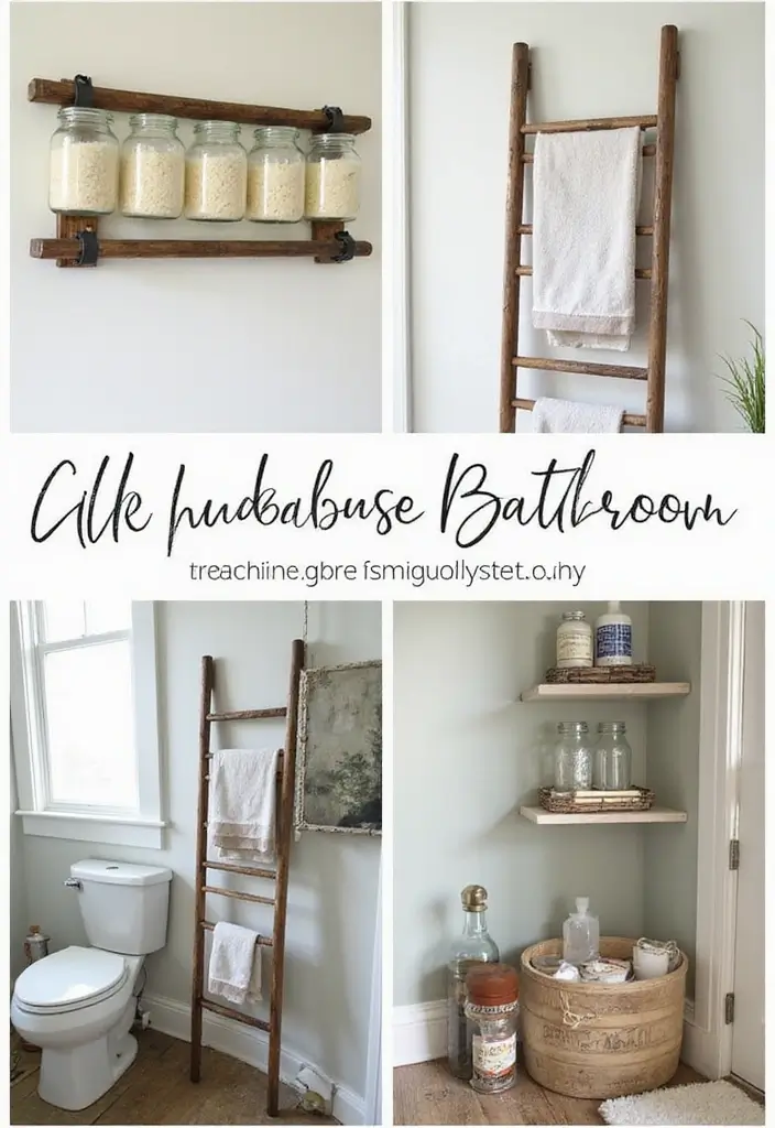 26 Farmhouse Bathroom Ideas With Warm Rustic Touches 43 26 Farmhouse Bathroom Ideas With Warm Rustic Touches - 7. Upcycled Decor