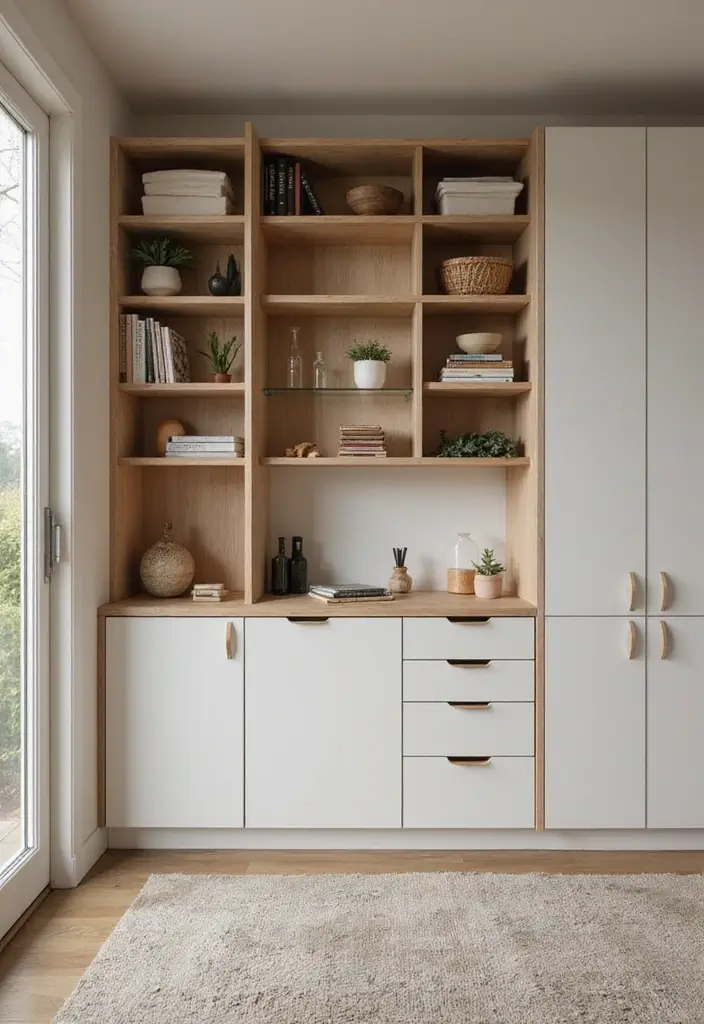 26 Half Wall Ideas To Add Character And Depth To Any Room 141 26 Half Wall Ideas To Add Character And Depth To Any Room - 21. Half Wall with Vertical Storage