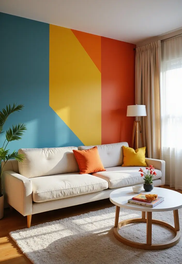 26 Half Wall Ideas To Add Character And Depth To Any Room 162 26 Half Wall Ideas To Add Character And Depth To Any Room - 24. Half Wall with Color Blocking