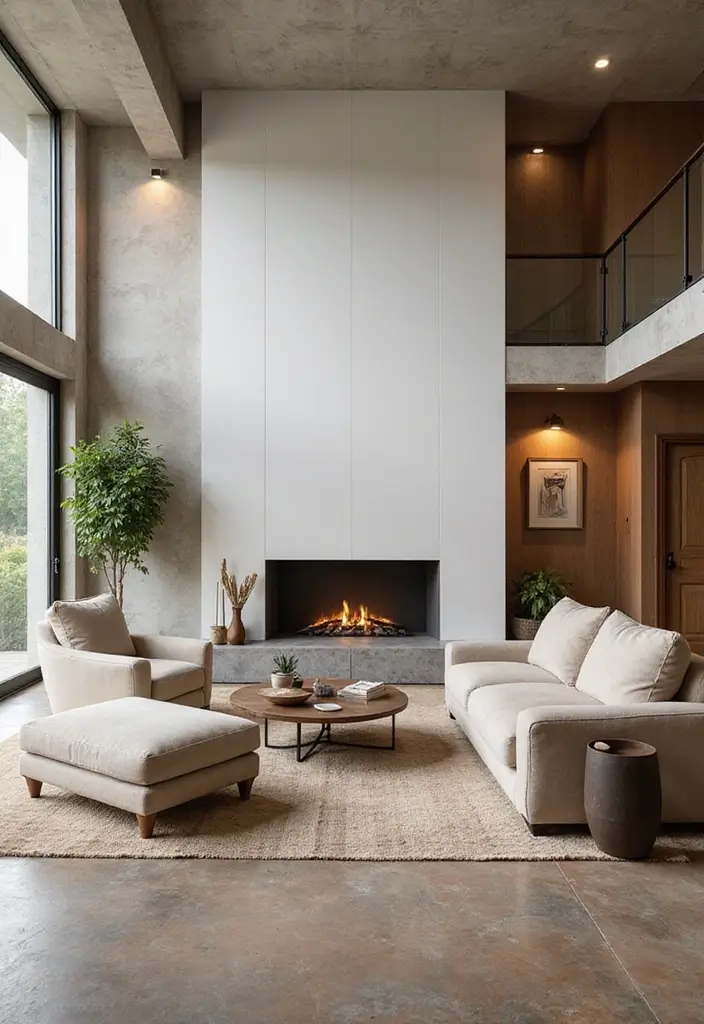 26 Half Wall Ideas To Add Character And Depth To Any Room 169 26 Half Wall Ideas To Add Character And Depth To Any Room - 25. Half Wall with a Fireplace