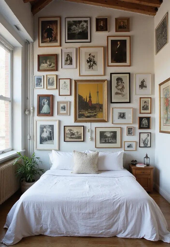 26 Loft Bedroom Ideas That Feel Modern and Relaxed 83 26 Loft Bedroom Ideas That Feel Modern and Relaxed - 13. Create a Gallery Wall