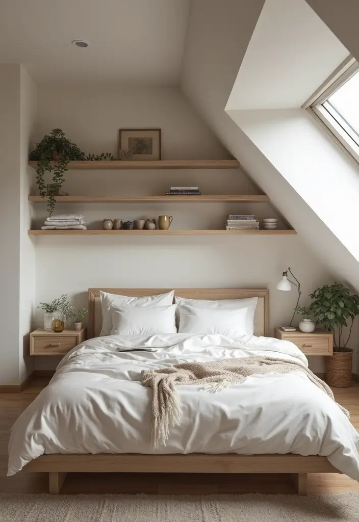 26 Loft Bedroom Ideas That Feel Modern and Relaxed 118 26 Loft Bedroom Ideas That Feel Modern and Relaxed - 18. Opt for Floating Furniture