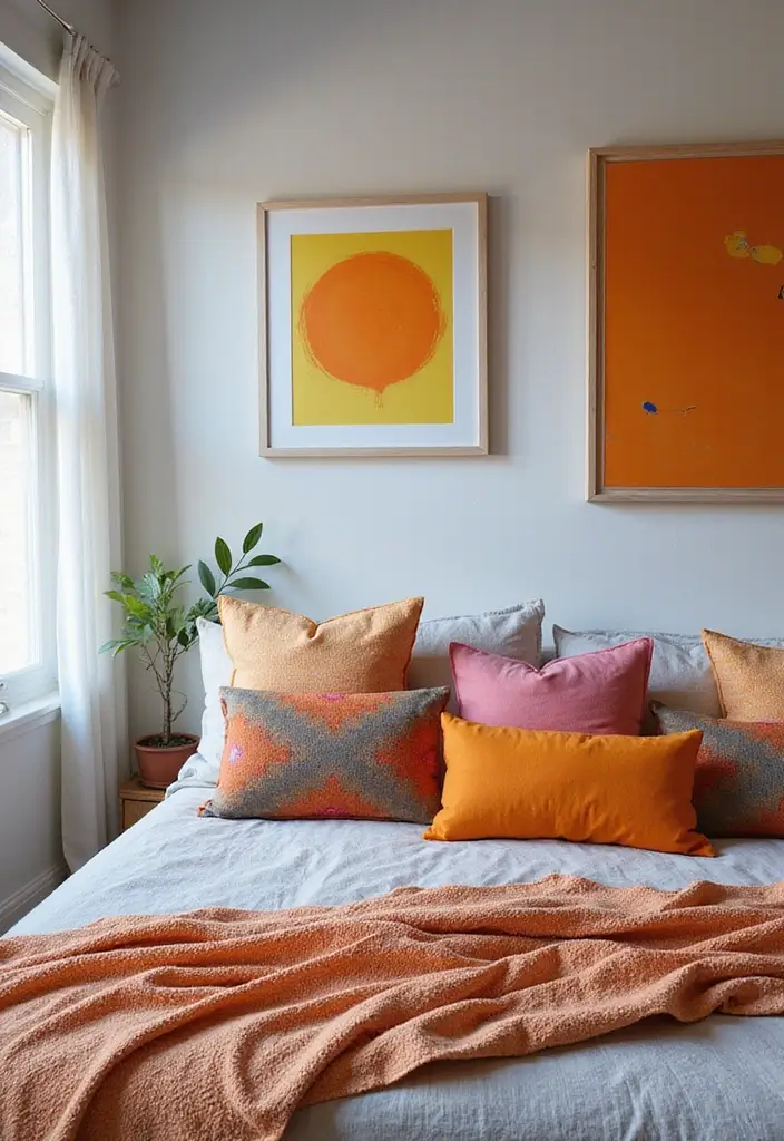 26 Loft Bedroom Ideas That Feel Modern and Relaxed 43 26 Loft Bedroom Ideas That Feel Modern and Relaxed - 7. Color Pop Accents