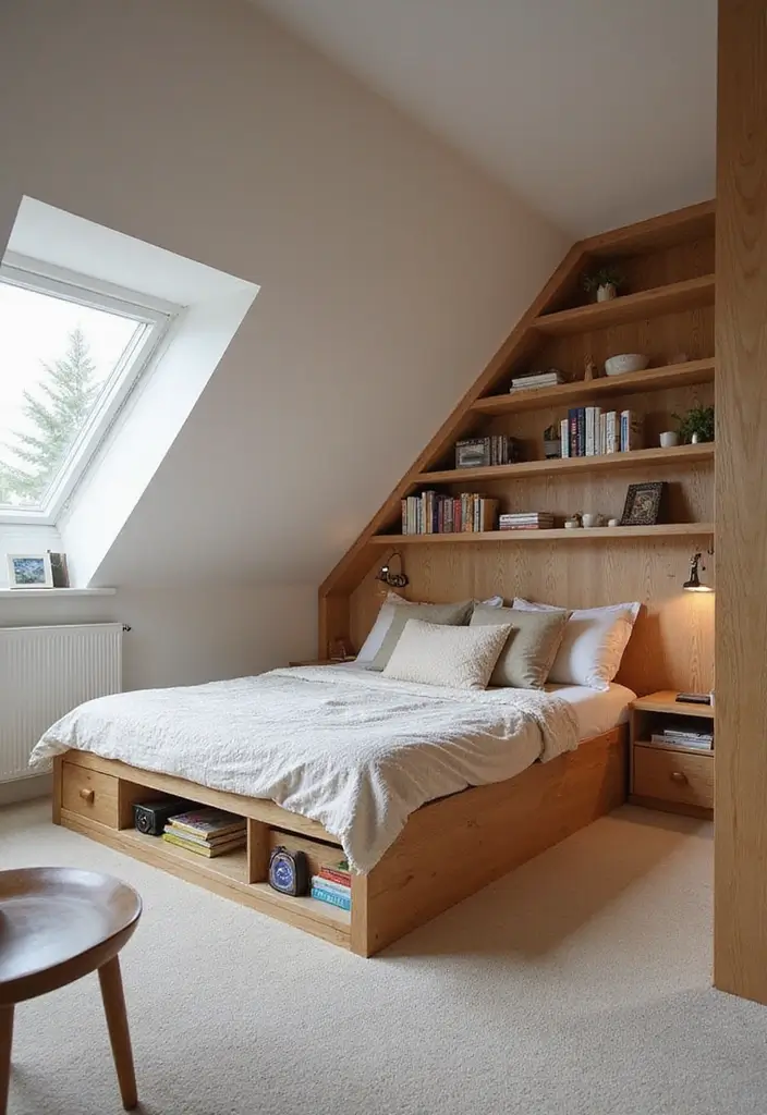 26 Loft Bedroom Ideas That Feel Modern and Relaxed 48 26 Loft Bedroom Ideas That Feel Modern and Relaxed - 8. Smart Storage Solutions
