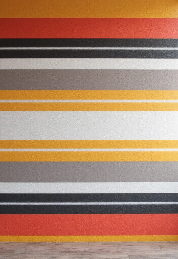 26 Painting On Wall Ideas To Add Personality And Color 27 26 Painting On Wall Ideas To Add Personality And Color - 5. Stripes and Bands