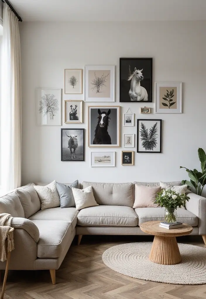 26 Pony Wall Ideas to Divide Spaces in Style 101 26 Pony Wall Ideas to Divide Spaces in Style - 15. Art-Display Pony Wall