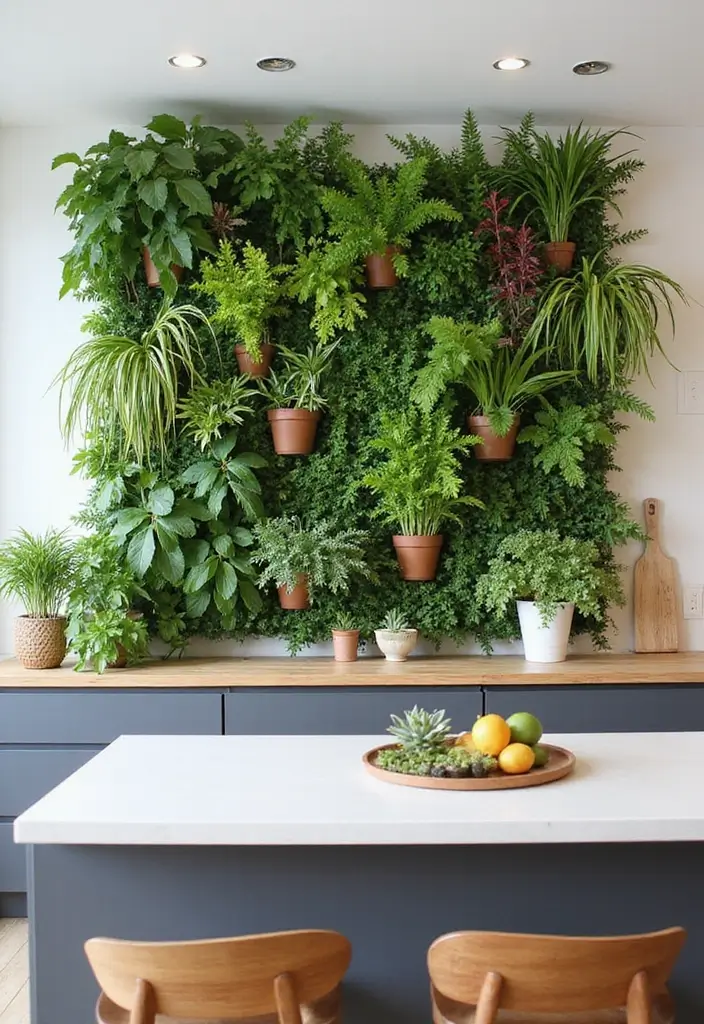 26 Pony Wall Ideas to Divide Spaces in Style 115 26 Pony Wall Ideas to Divide Spaces in Style - 17. Vertical Garden Pony Wall