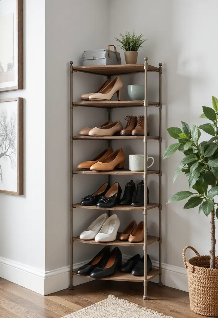 26 Shoe Storage Ideas To Keep Your Collection Neat and Displayed 85 26 Shoe Storage Ideas To Keep Your Collection Neat and Displayed - 13. Corner Shoe Rack