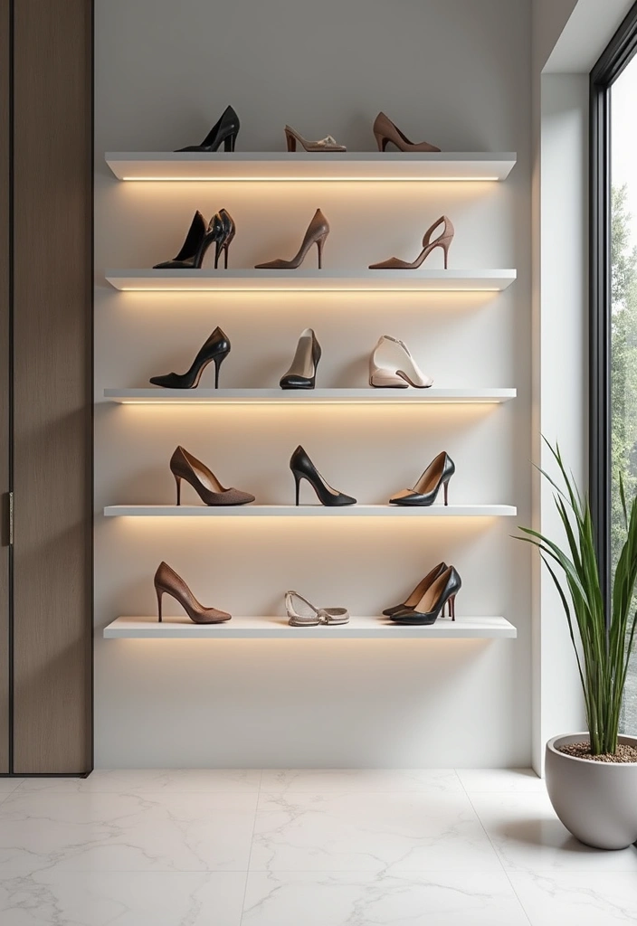 26 Shoe Storage Ideas To Keep Your Collection Neat and Displayed 92 26 Shoe Storage Ideas To Keep Your Collection Neat and Displayed - 14. Floating Shoe Shelves