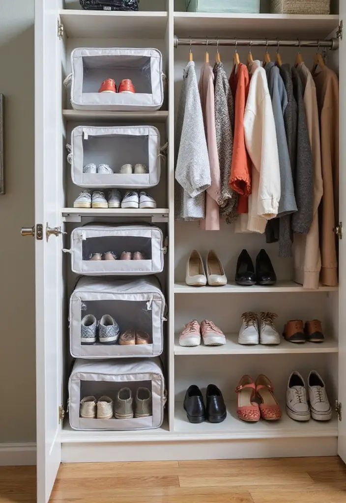 26 Shoe Storage Ideas To Keep Your Collection Neat and Displayed 125 26 Shoe Storage Ideas To Keep Your Collection Neat and Displayed - 19. Foldable Shoe Storage Bag