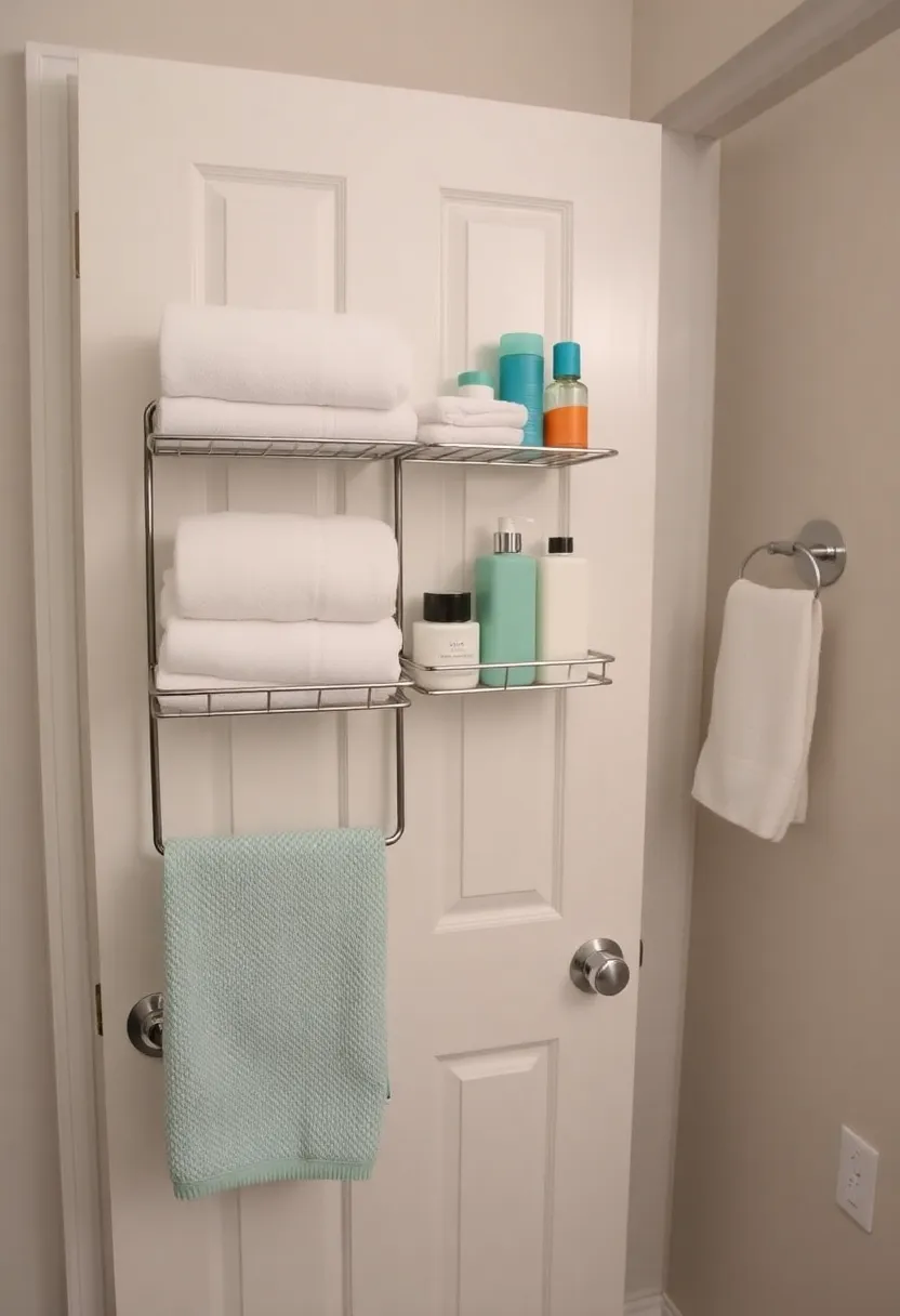26 Shower Storage Ideas For A Clean And Minimal Bathroom 29 26 Shower Storage Ideas For A Clean And Minimal Bathroom - 5. Over-The-Door Rack