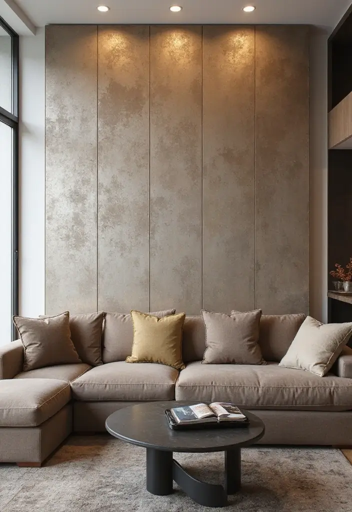 26 Simple Accent Wall Ideas That Make A Big Difference 71 26 Simple Accent Wall Ideas That Make A Big Difference - 11. Metallic Accents
