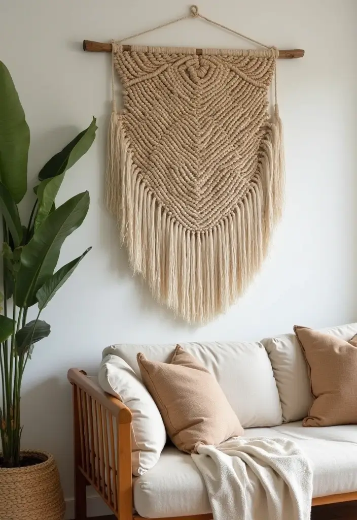 26 Simple Accent Wall Ideas That Make A Big Difference 78 26 Simple Accent Wall Ideas That Make A Big Difference - 12. DIY Woven Wall Hangings