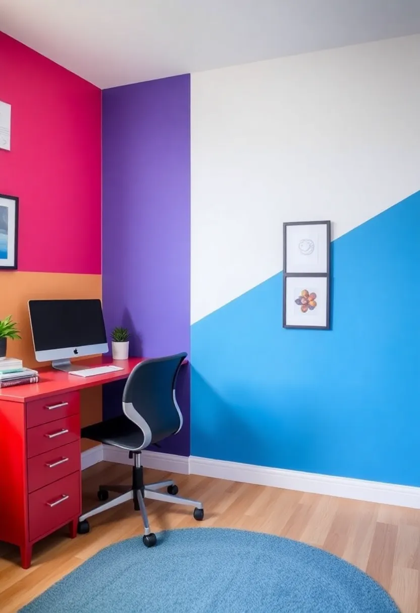 26 Simple Accent Wall Ideas That Make A Big Difference 85 26 Simple Accent Wall Ideas That Make A Big Difference - 13. Color Blocked Sections