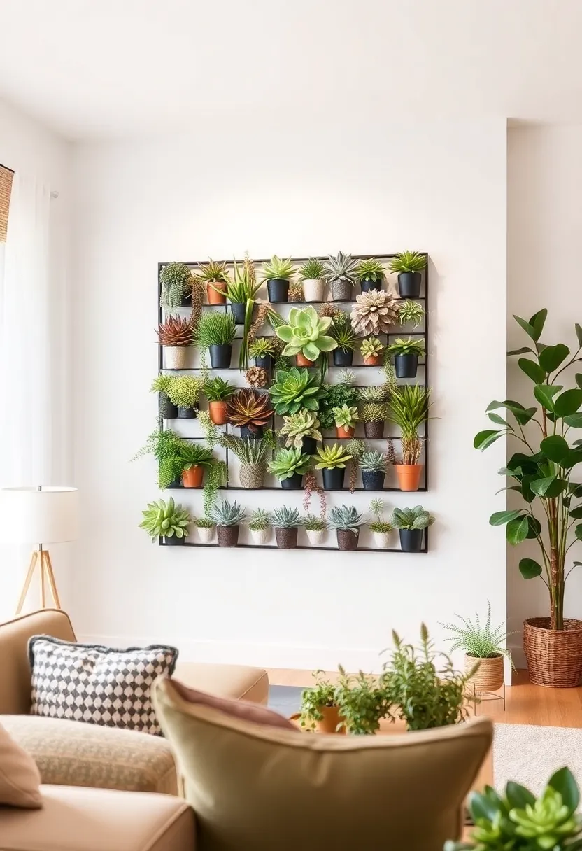 26 Simple Accent Wall Ideas That Make A Big Difference 162 26 Simple Accent Wall Ideas That Make A Big Difference - 24. Succulent Wall Art