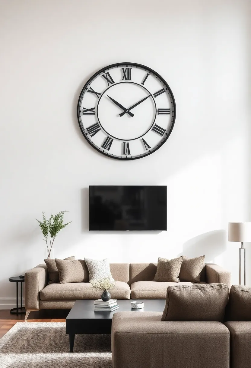 26 Simple Accent Wall Ideas That Make A Big Difference 169 26 Simple Accent Wall Ideas That Make A Big Difference - 25. Artistic Wall Clock