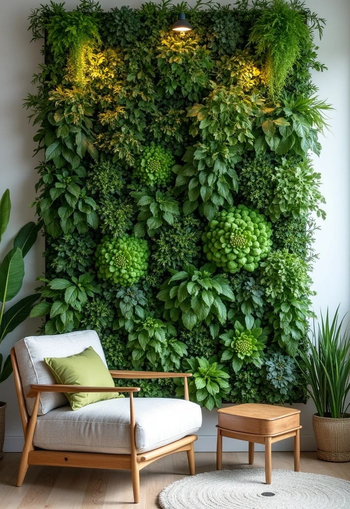 26 Simple Accent Wall Ideas That Make A Big Difference 36 26 Simple Accent Wall Ideas That Make A Big Difference - 6. Vertical Garden Accent Wall