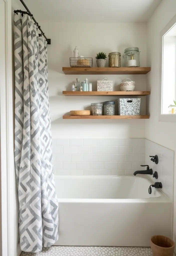 26 Small Bathroom Ideas With Tub You’ll Actually Love 90 26 Small Bathroom Ideas With Tub You’ll Actually Love - 14. Smart Storage Solutions
