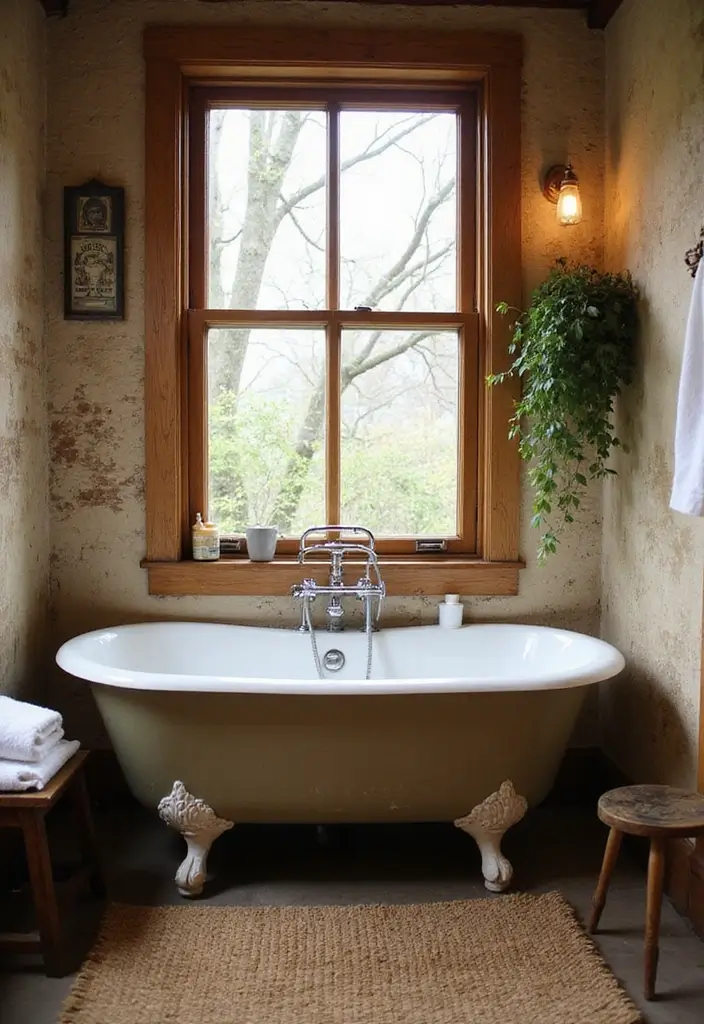 26 Small Bathroom Ideas With Tub You’ll Actually Love 8 26 Small Bathroom Ideas With Tub You’ll Actually Love - 2. Vintage Clawfoot Tub