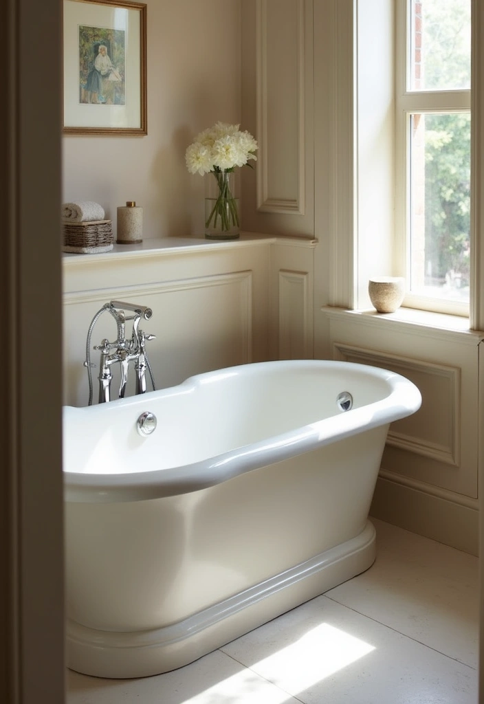 26 Small Bathroom Ideas With Tub You’ll Actually Love 153 26 Small Bathroom Ideas With Tub You’ll Actually Love - 23. Curved Bathtub