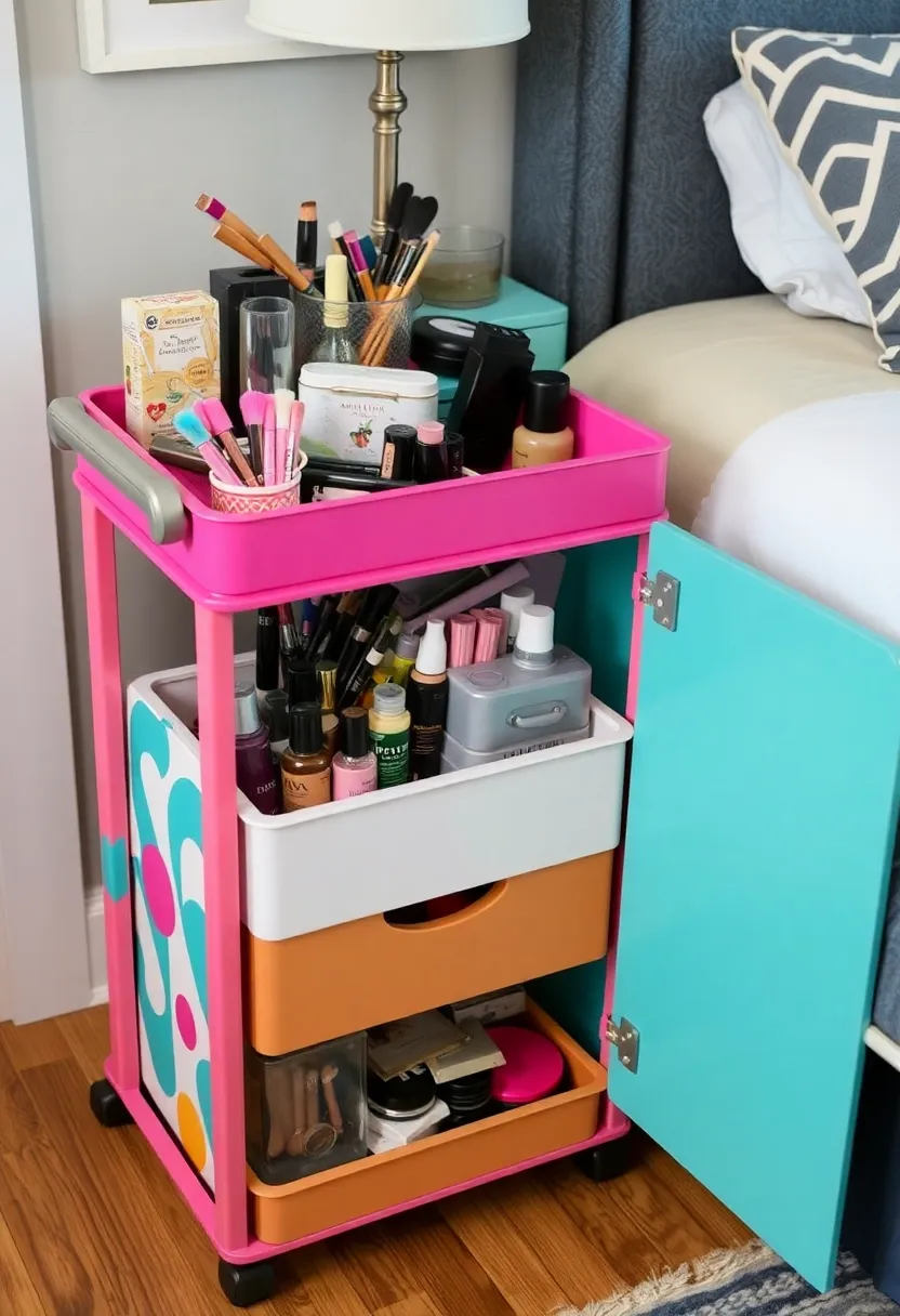 26 Small Bedroom Storage Ideas That Maximize Every Inch 97 26 Small Bedroom Storage Ideas That Maximize Every Inch - 15. Rollout Storage Carts
