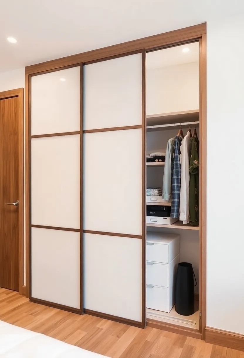 26 Small Bedroom Storage Ideas That Maximize Every Inch 104 26 Small Bedroom Storage Ideas That Maximize Every Inch - 16. Sliding Door Cabinets