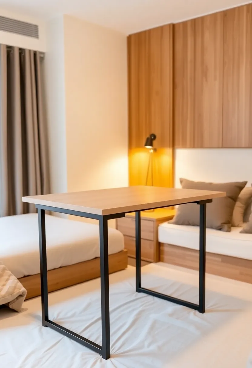 26 Small Bedroom Storage Ideas That Maximize Every Inch 167 26 Small Bedroom Storage Ideas That Maximize Every Inch - 25. Foldable Tables