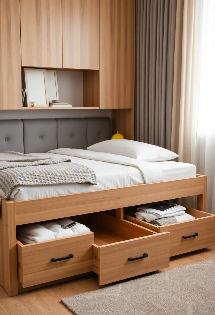 26 Small Bedroom Storage Ideas That Maximize Every Inch 15 26 Small Bedroom Storage Ideas That Maximize Every Inch - 3. Multi-functional Bed