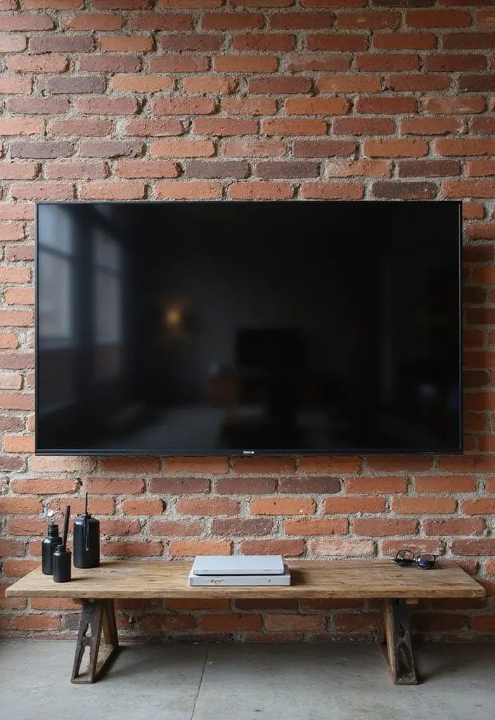 26 TV Wall Ideas You’ll Wish You Tried Sooner 148 26 TV Wall Ideas You’ll Wish You Tried Sooner - 22. Urban Industrial Style