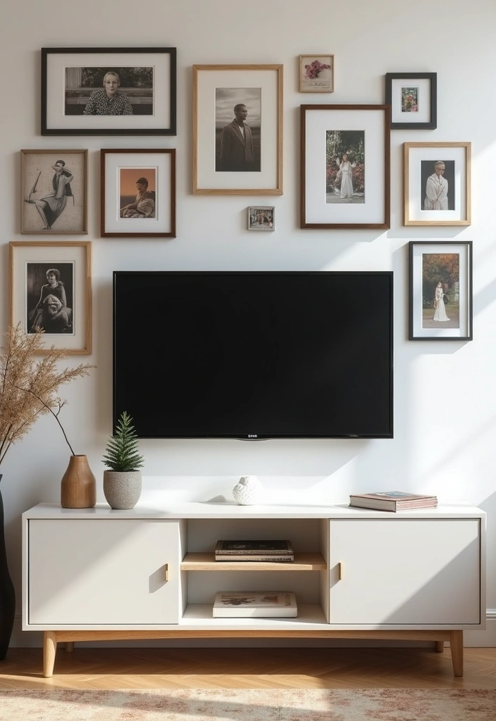 26 TV Wall Ideas You’ll Wish You Tried Sooner 22 26 TV Wall Ideas You’ll Wish You Tried Sooner - 4. Gallery Wall Integration