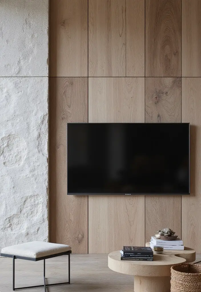 26 TV Wall Ideas You’ll Wish You Tried Sooner 29 26 TV Wall Ideas You’ll Wish You Tried Sooner - 5. Textured Panels