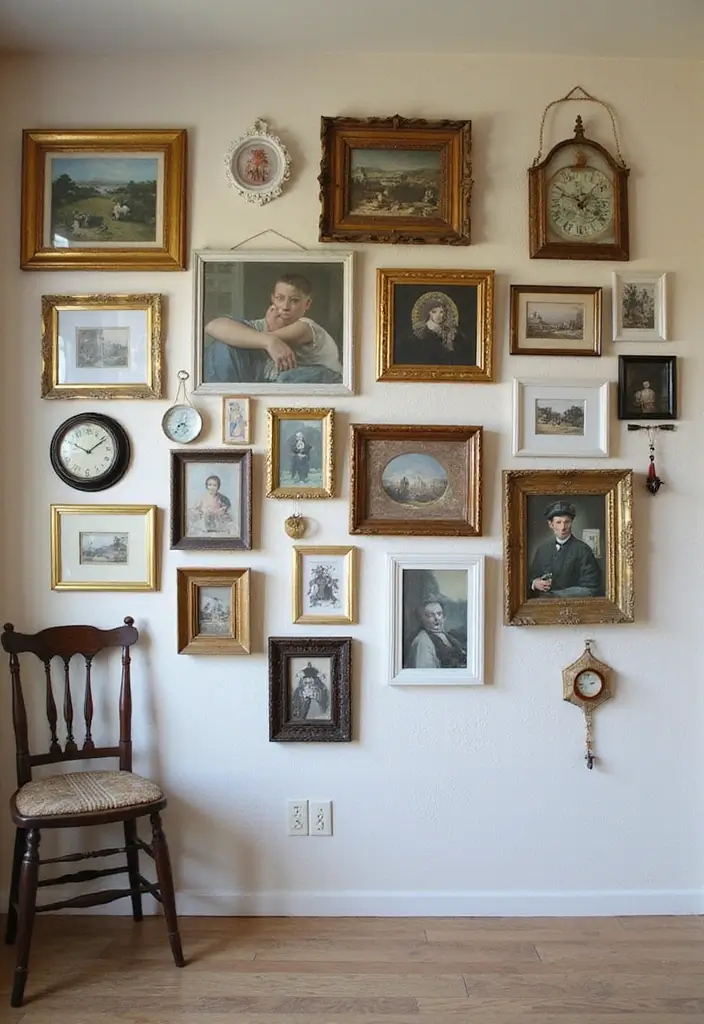 26 Vintage Bedroom Ideas Full of Charm and Character 78 26 Vintage Bedroom Ideas Full of Charm and Character - 12. Whimsical Gallery Walls
