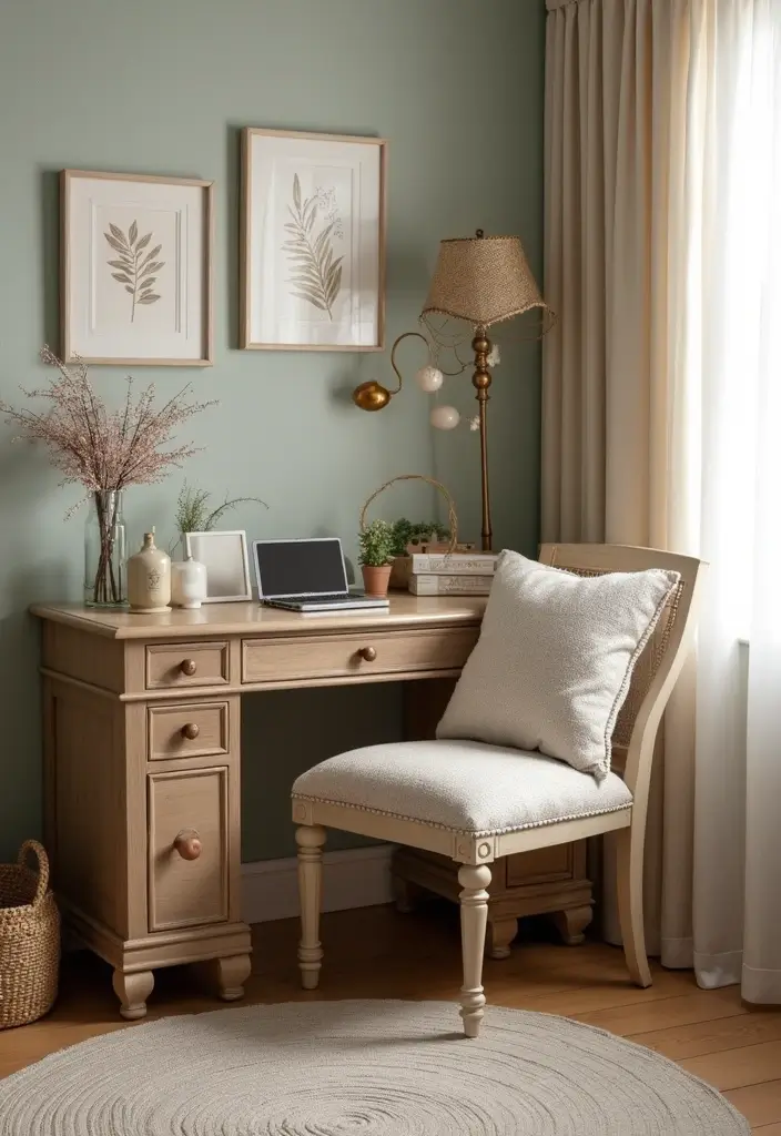 26 Vintage Bedroom Ideas Full of Charm and Character 113 26 Vintage Bedroom Ideas Full of Charm and Character - 17. Vintage-Style Desks for Functional Elegance