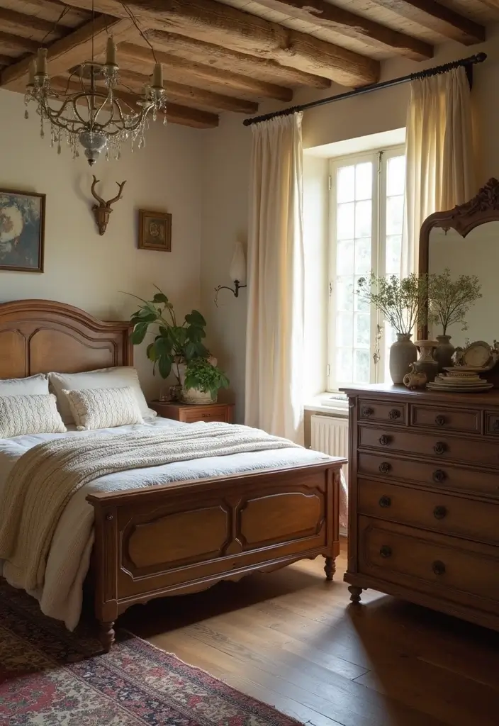 26 Vintage Bedroom Ideas Full of Charm and Character 8 26 Vintage Bedroom Ideas Full of Charm and Character - 2. Antique Furniture Finds