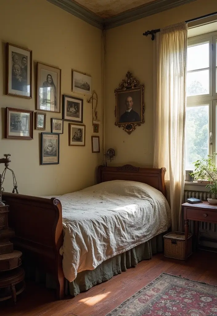 26 Vintage Bedroom Ideas Full of Charm and Character 141 26 Vintage Bedroom Ideas Full of Charm and Character - 21. Personal Touches with Family Heirlooms