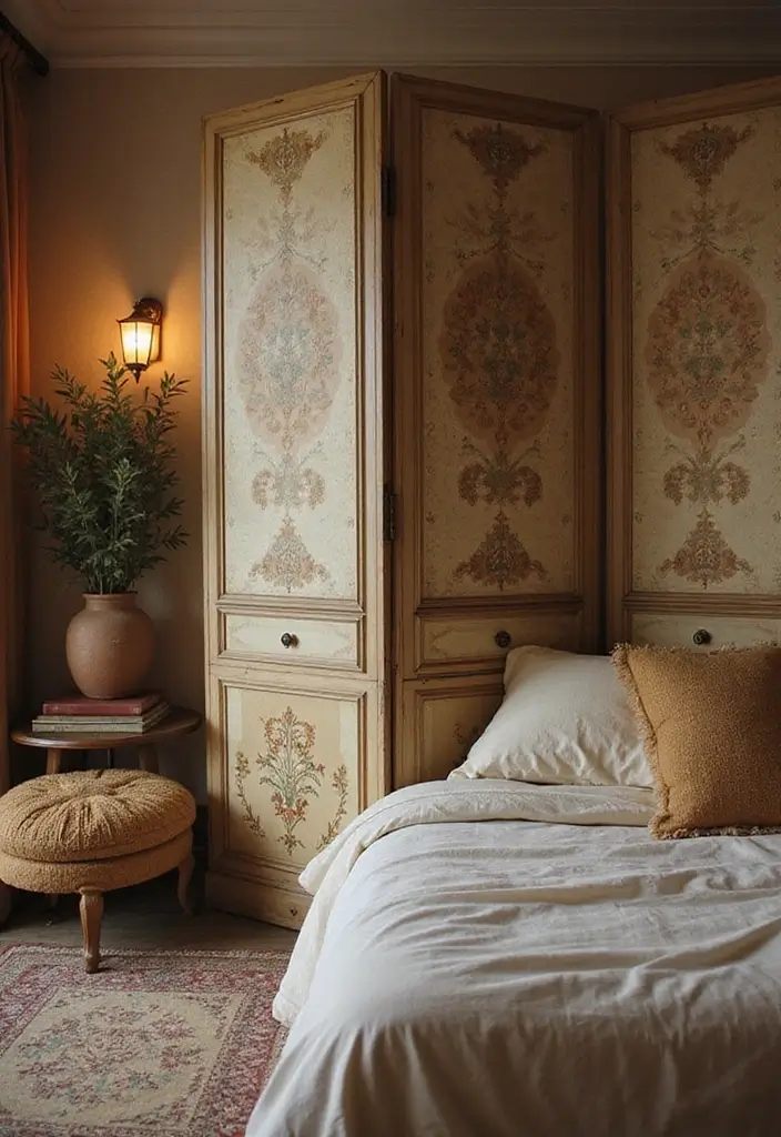 26 Vintage Bedroom Ideas Full of Charm and Character 162 26 Vintage Bedroom Ideas Full of Charm and Character - 24. Vintage-style Room Dividers