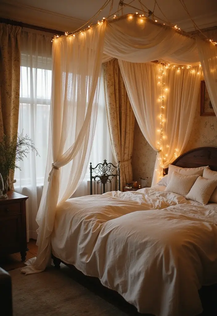 26 Vintage Bedroom Ideas Full of Charm and Character 15 26 Vintage Bedroom Ideas Full of Charm and Character - 3. Romantic Canopy Beds