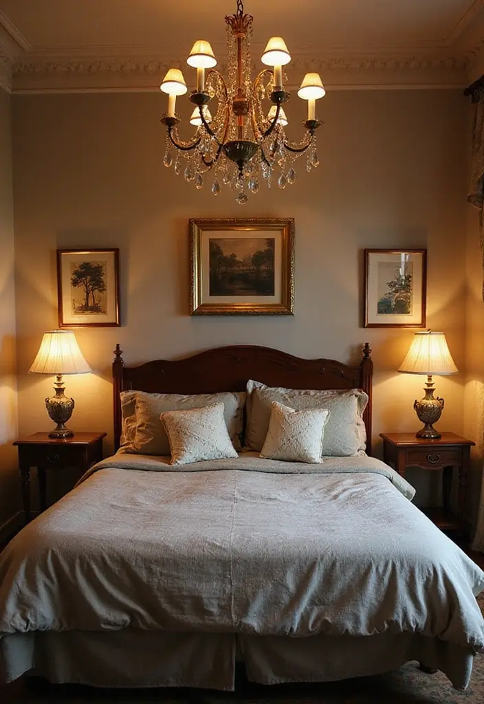 26 Vintage Bedroom Ideas Full of Charm and Character 43 26 Vintage Bedroom Ideas Full of Charm and Character - 7. Quirky Vintage Lighting