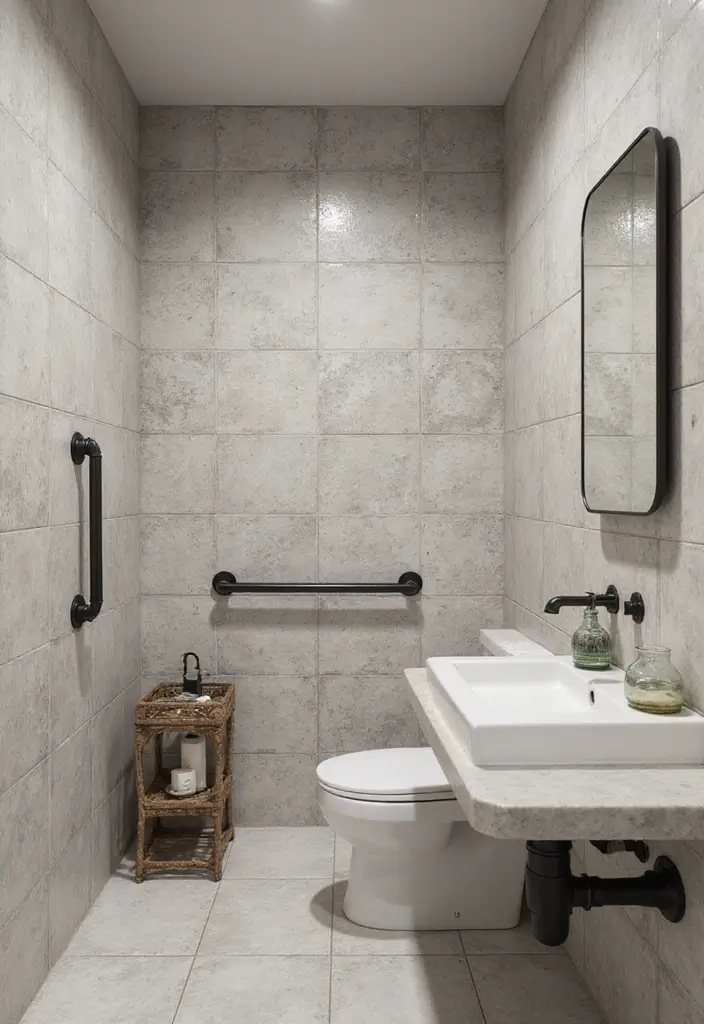 26 Wallpaper Bathroom Ideas That Transform Plain Walls into Art 119 26 Wallpaper Bathroom Ideas That Transform Plain Walls into Art - 19. Urban Edge