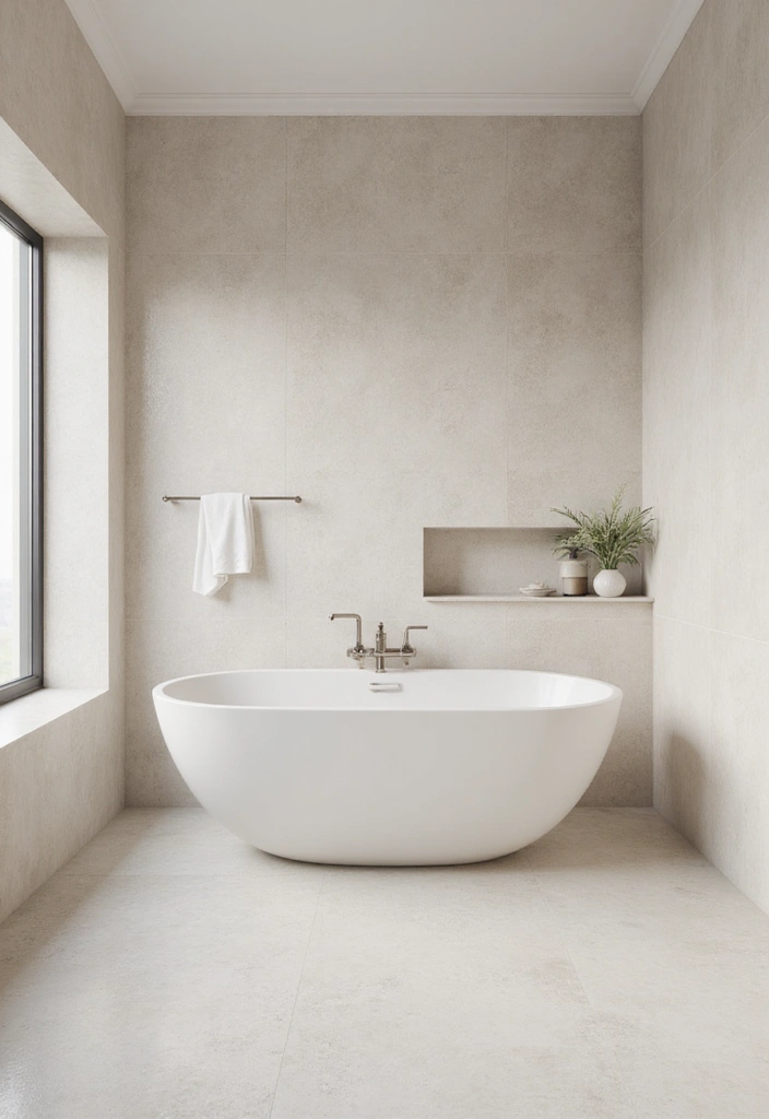 26 Wallpaper Bathroom Ideas That Transform Plain Walls into Art 29 26 Wallpaper Bathroom Ideas That Transform Plain Walls into Art - 5. Minimalistic Magic