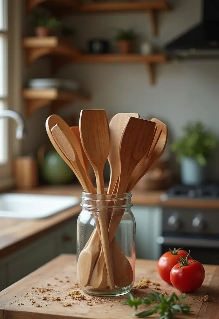 26 Wood Kitchen Ideas For a Warm Natural Feel 97 26 Wood Kitchen Ideas For a Warm Natural Feel - 15. Wooden Kitchen Tools