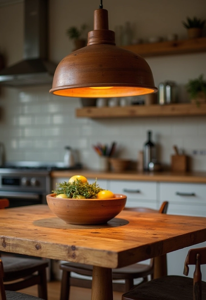 26 Wood Kitchen Ideas For a Warm Natural Feel 104 26 Wood Kitchen Ideas For a Warm Natural Feel - 16. Wooden Light Fixtures