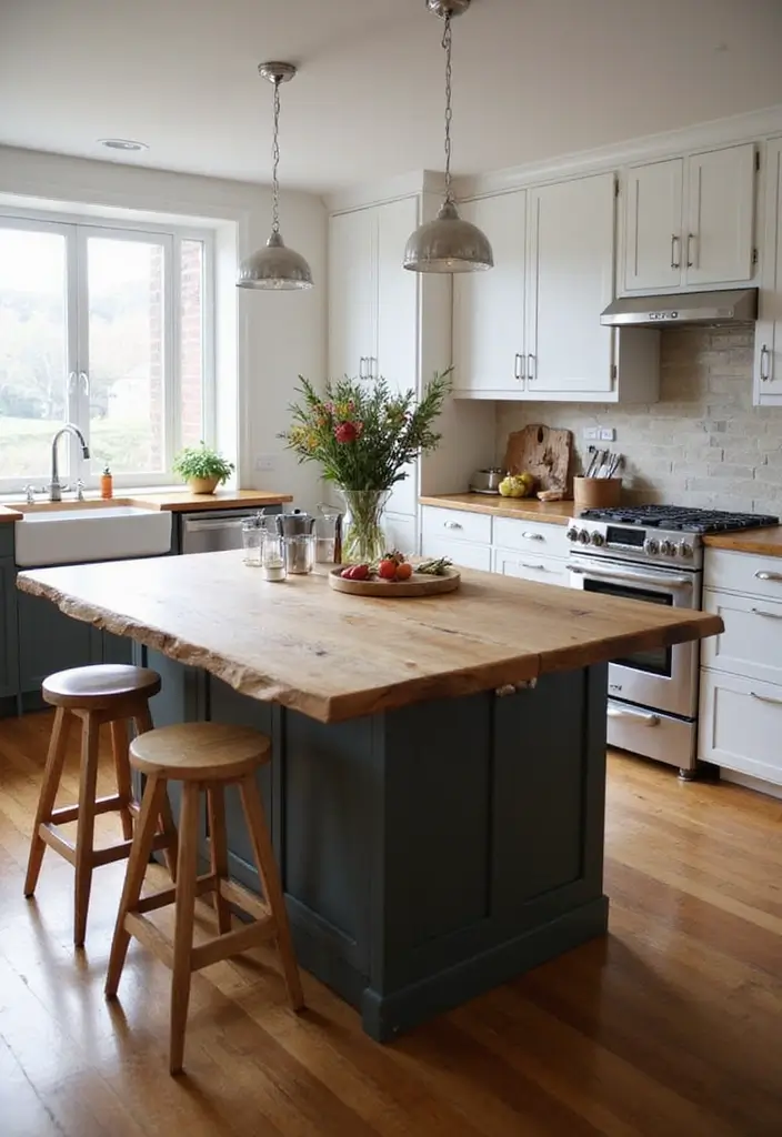 26 Wood Kitchen Ideas For a Warm Natural Feel 15 26 Wood Kitchen Ideas For a Warm Natural Feel - 3. Wood-Topped Kitchen Islands